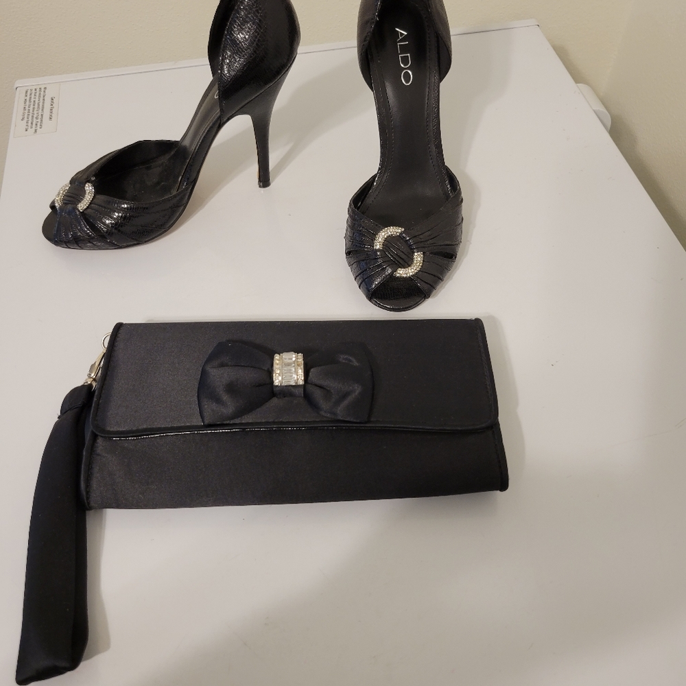Aldo clutch purse and heels 37